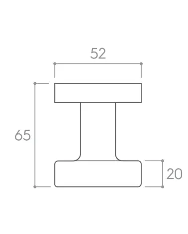 Pomello per porta oro opaco AEGIS quadrato - maniglia design