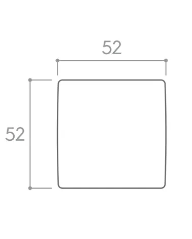Pomolo per porta oro opaco AEGIS quadrato - maniglia design