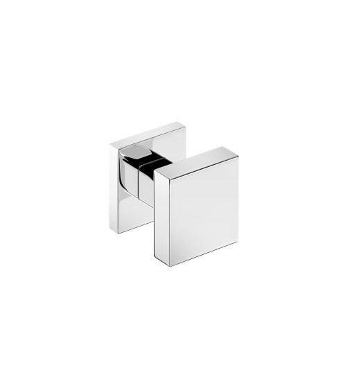 Pomello per porta cromo lucido AEGIS quadrato - maniglia design