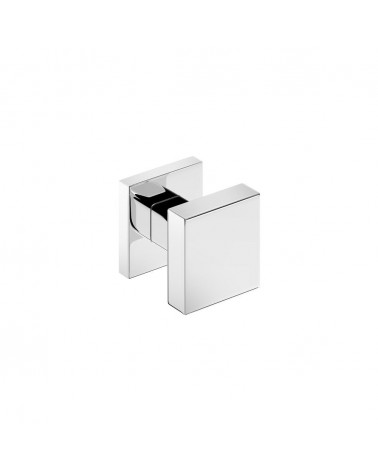 Pomello per porta cromo lucido AEGIS quadrato - maniglia design