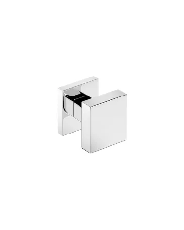 Pomello per porta cromo lucido AEGIS quadrato - maniglia design