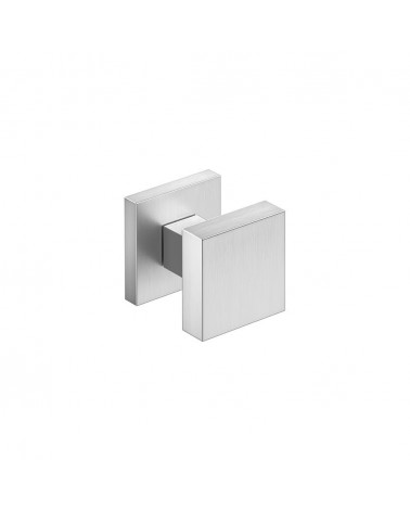 Pomello per porta in cromo spazzolato AEGIS quadrato - maniglia design