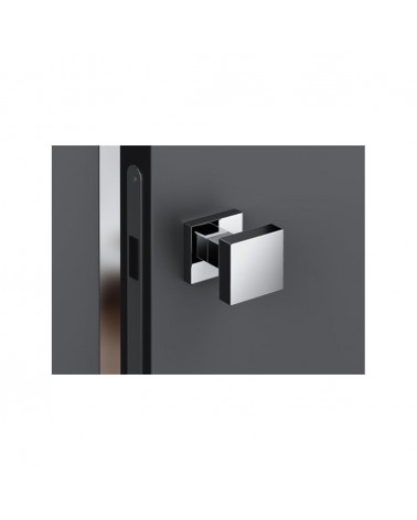 Pomolo per porta cromo spazzolato AEGIS quadrato - maniglia design