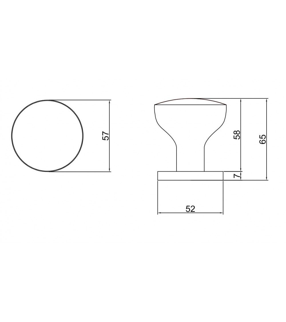 Pomello per porta MESA Rotondo