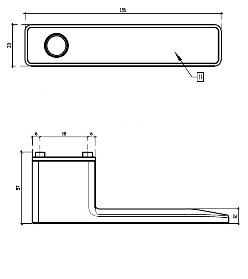 Maniglia per porta elettronica moderna MAHONIA maniglia design per destrimani tenuta da una mano