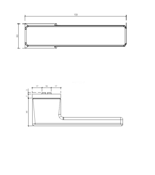 Maniglia per porta oro lucido BRISA maniglia design