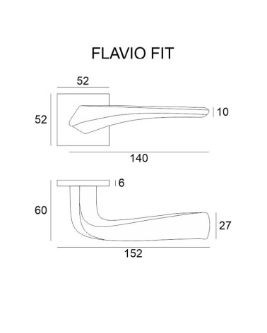 Maniglia per porta moderna Heavy con didascalia