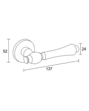 Maniglia per Porta Bronzo Lussuosa e Raffinata - Modello FADO