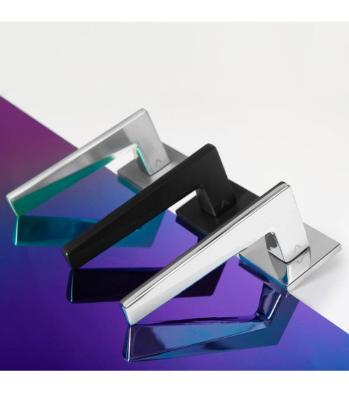 Maniglia per porta in cromo satinato LIMA FIT ferramenta design