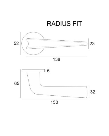 Maniglie per porte moderne RADIUS