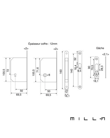 Maniglia per porta scorrevole con cilindro acciaio inossidabile maniglia design con dimensioni