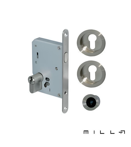 Maniglia per porta scorrevole con cilindro acciaio inossidabile maniglia design