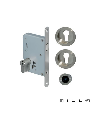 Maniglia per porta scorrevole con cilindro acciaio inossidabile maniglia design