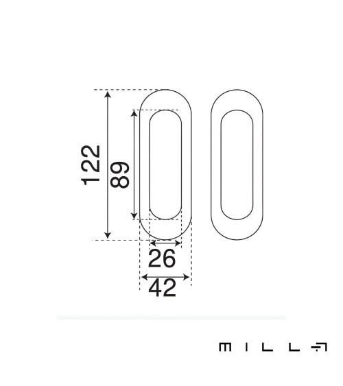 Kit maniglia a conchiglia con condanna acciaio inossidabile ferramenta design