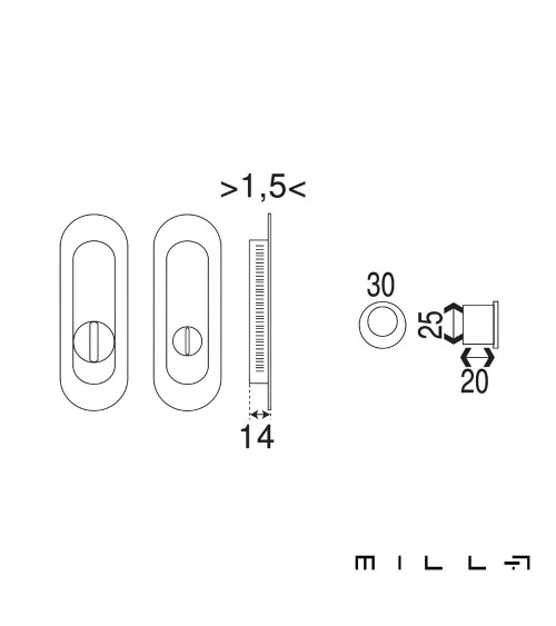 Kit maniglia a conchiglia con beccuccio acciaio inossidabile ferramenta design