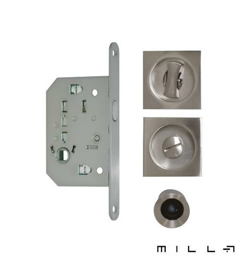 Kit per porta scorrevole con condanna acciaio inossidabile maniglia design