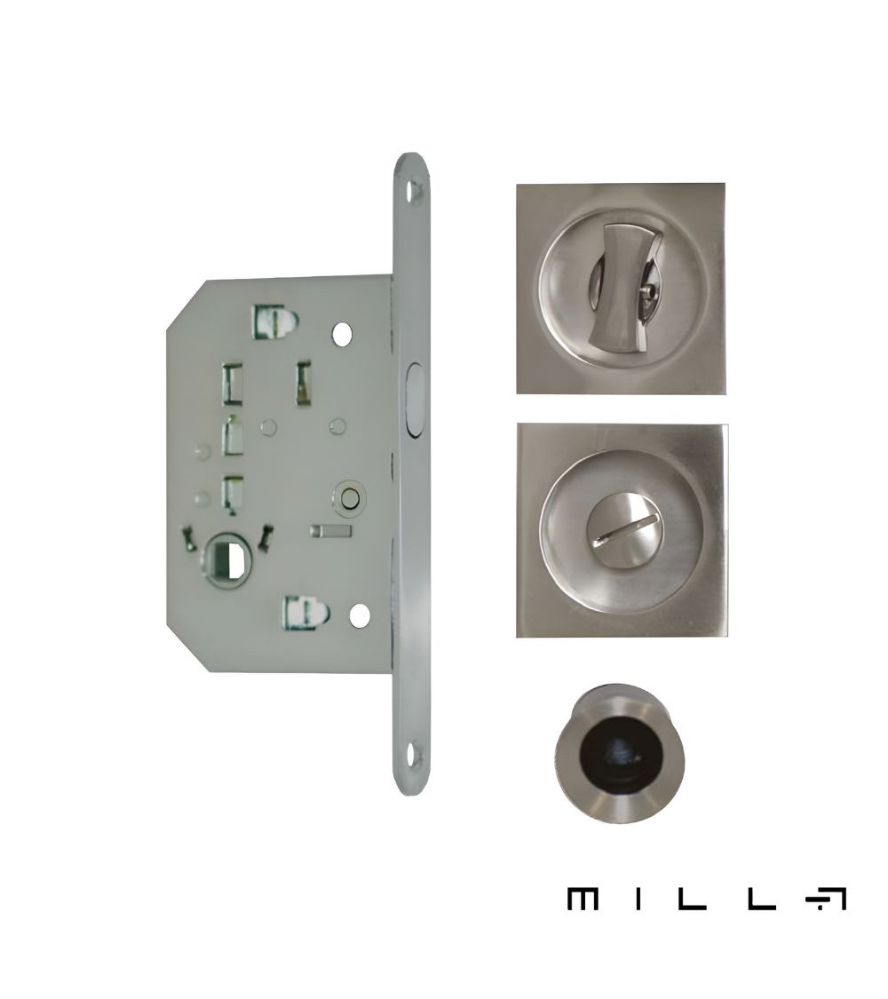 Kit per porta scorrevole con condanna acciaio inossidabile maniglia design