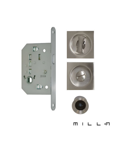 Kit per porta scorrevole con condanna acciaio inossidabile maniglia design