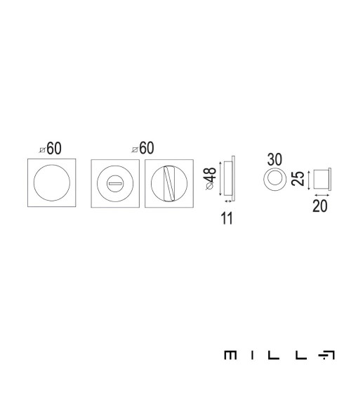 Kit per porta scorrevole con condanna acciaio inossidabile maniglia design