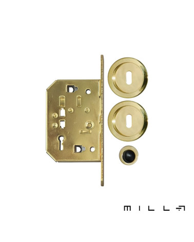 Kit per porta scorrevole con chiave I oro opaco maniglia design