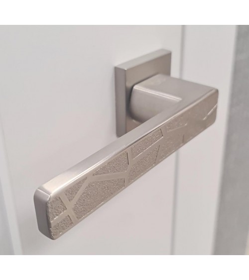 Maniglia per porta nichel satinato Volare design