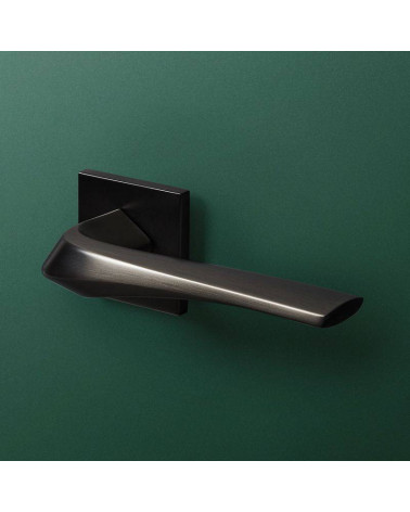 Maniglia per porta in zamak Heavy maniglia design montata su una placca