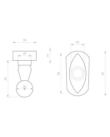 Maniglia a leva per finestra BT254 nera 60mm