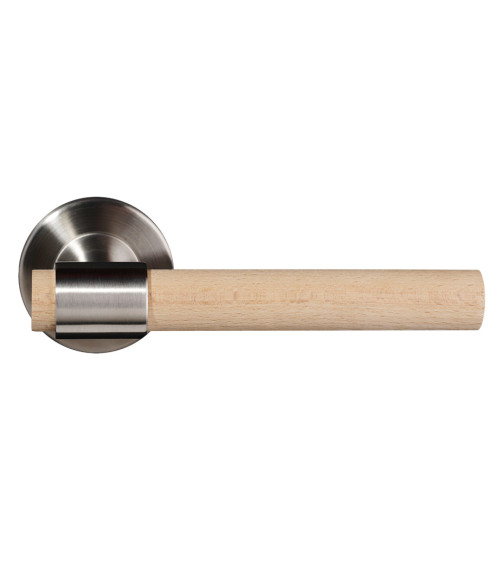 Maniglia per porta in legno di faggio naturale verniciato e inox - Iraty