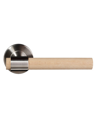 Maniglia per porta in legno di faggio naturale verniciato e inox - Iraty