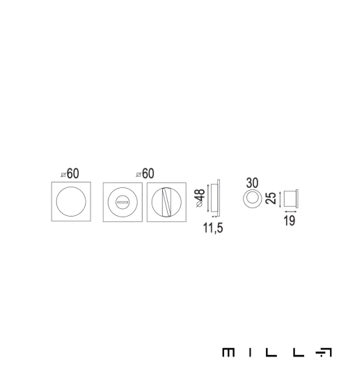 Kit per porte scorrevoli con cilindro nere maniglia design