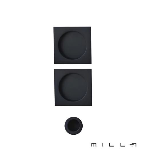 Kit per porte scorrevoli con cilindro nere maniglia design