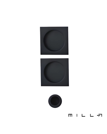 Kit per porte scorrevoli con cilindro nere maniglia design
