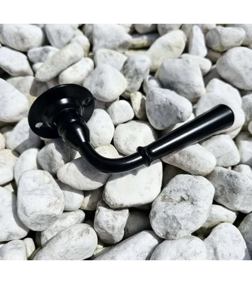 Maniglia per porta retrò in ferro colore nero - HINON