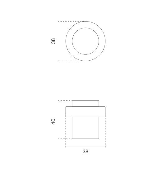 Fermaporta oro opaco STOPPER 1721 maniglia design