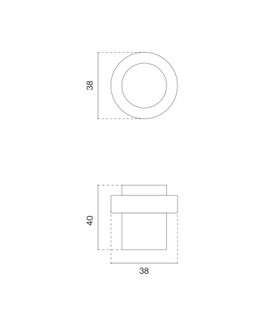 Fermaporta STOPPER 1721 con dimensioni