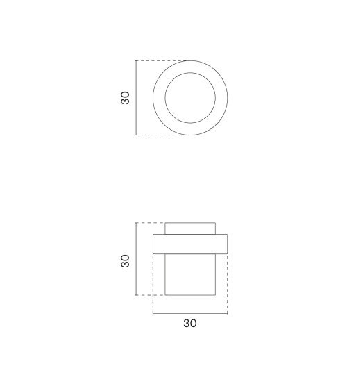 Fermaporta canon de fusil / antracite STOPPER 1722 maniglia design
