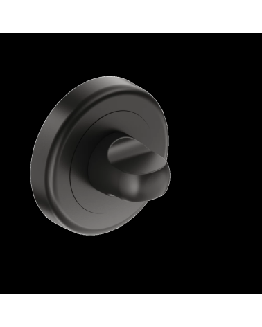 Rosetta per porta a condanna wc nera CO R OB maniglia design vista inclinata