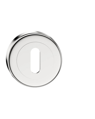 Rosetta per porta chiave L cromo lucido CO R OB maniglia design vista frontale
