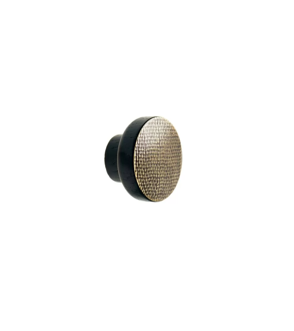 Maniglia mobile in legno verniciato nero ottone