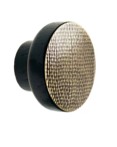 Maniglia mobile in legno verniciato nero ottone