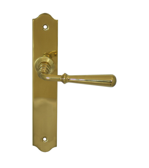 Maniglie per porte in ottone finitura lucida con rialzo - Beynac