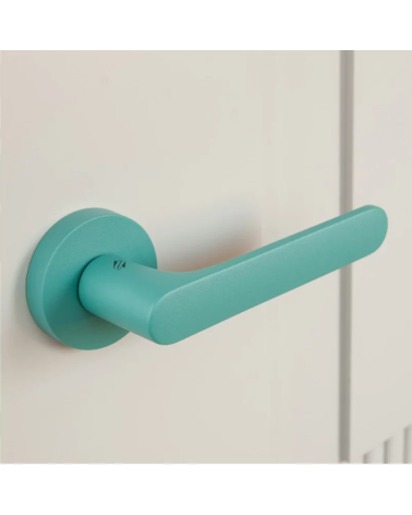 Maniglia per porta di colore turchese - Moon One Ronde