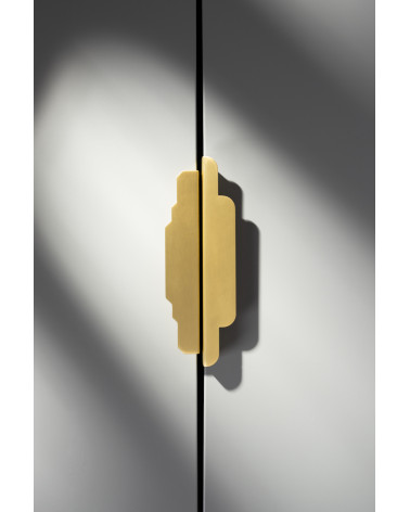Maniglia per mobile in ottone spazzolato Karla Edge maniglia per camera da letto posizionata verticalmente