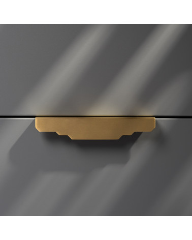 Maniglia per mobile in ottone KARLA LACK maniglia design fissata orizzontalmente su uno sfondo