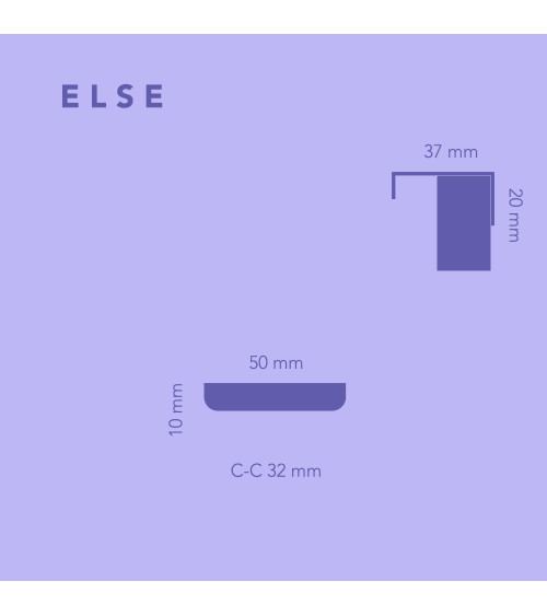 Maniglia per mobile in ottone ELSE EDGE maniglia design