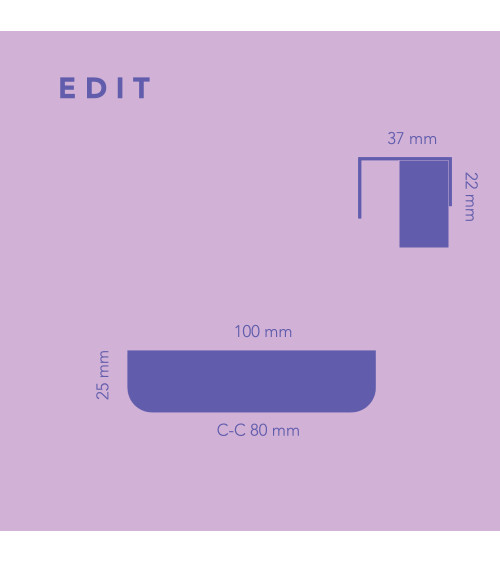 Maniglia per mobile in ottone EDIT EDGE maniglia design