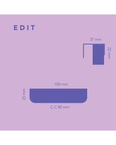 Maniglia per mobile EDIT EDGE con dimensioni