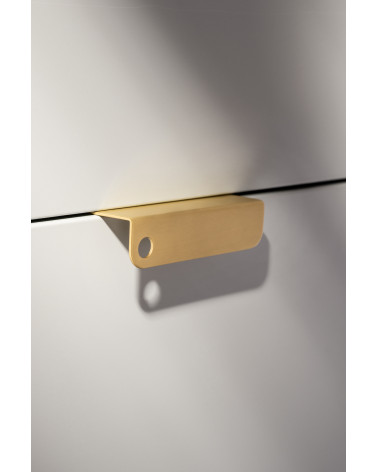 Maniglia per mobile in ottone verniciato EDIT Edge maniglia design vista laterale