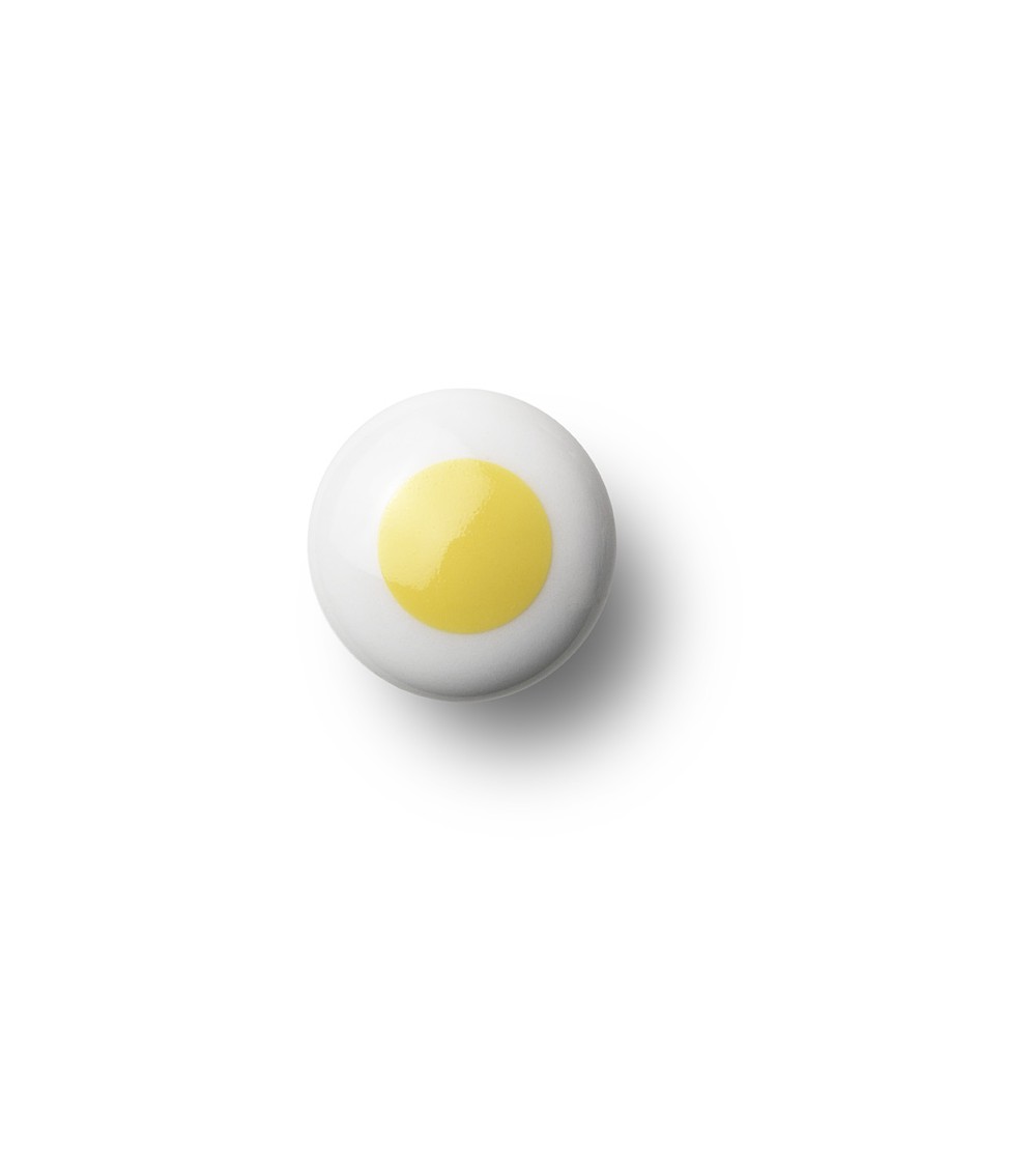 Pomello per mobile Anne Black Dot colore giallo - dimensione 30x30mm