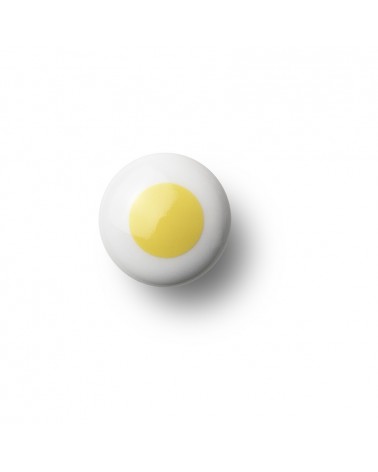 Pomello per mobile Anne Black Dot colore giallo - dimensione 30x30mm